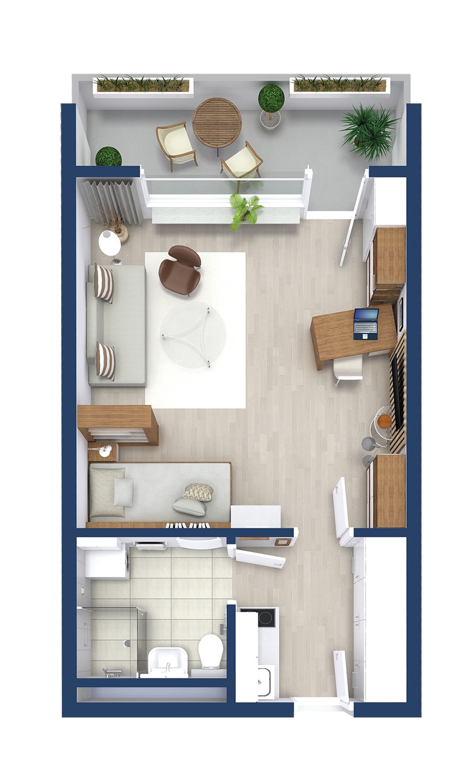 Wohnstift - 3D - Typ AC - INTERNET_Einrichtung