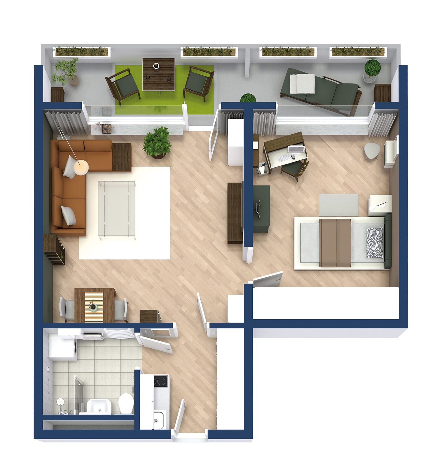 Wohnstift - 3D - Typ D - INTERNET_Einrichtung