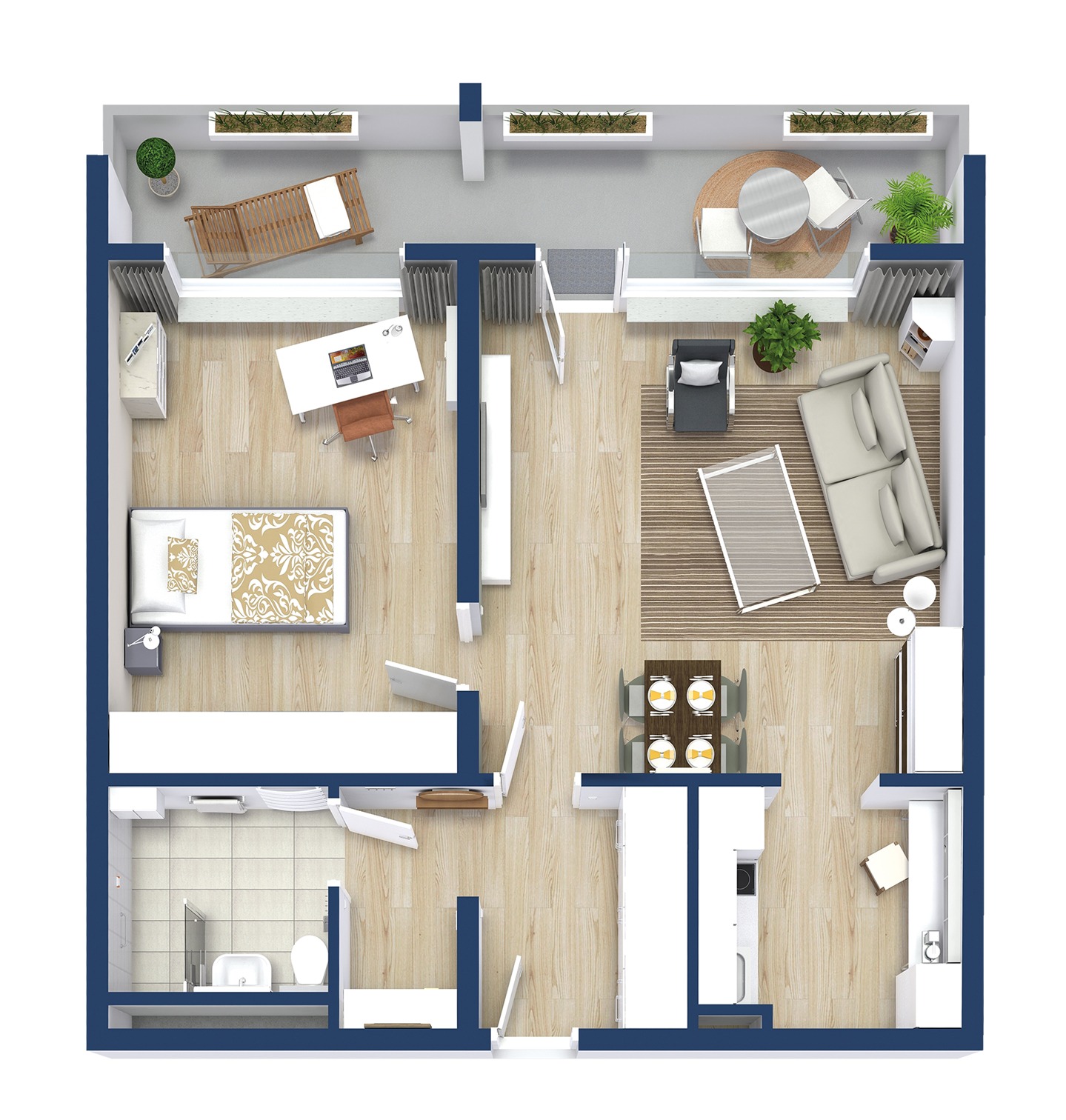 Wohnstift - 3D - Typ E - INTERNET_Einrichtung