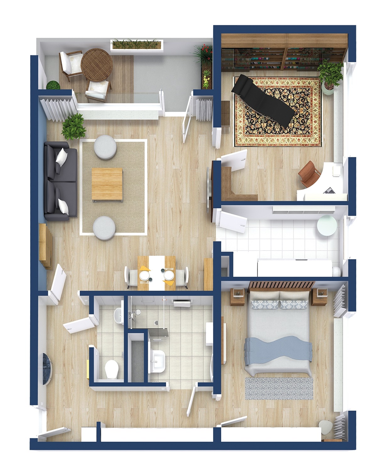 Wohnstift - 3D - Typ F - INTERNET_Einrichtung