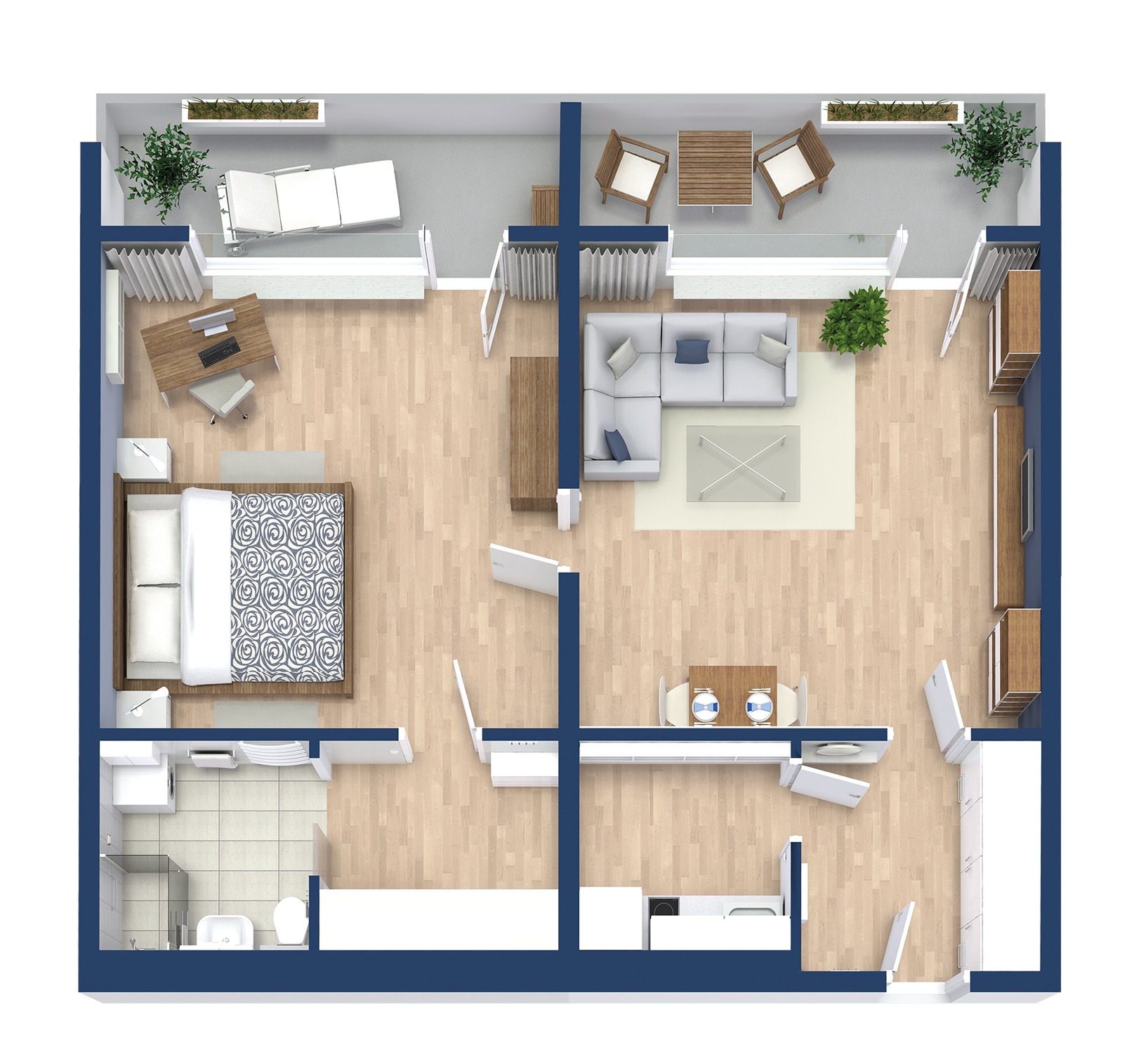 Wohnstift - 3D - Typ S - INTERNET_Einrichtung